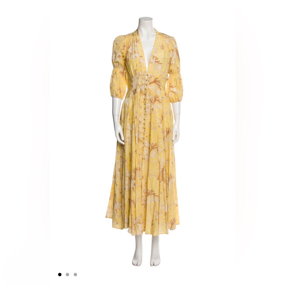 Cult Gaia Floral Yellow Maxi Dress